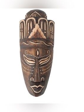 💜  Carved Wooden Tribal Face Mask
